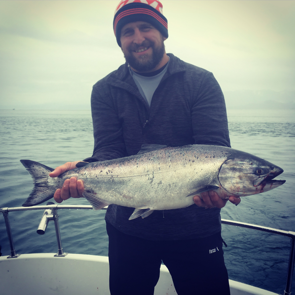 Tim Tunnicliff with a King Salmon